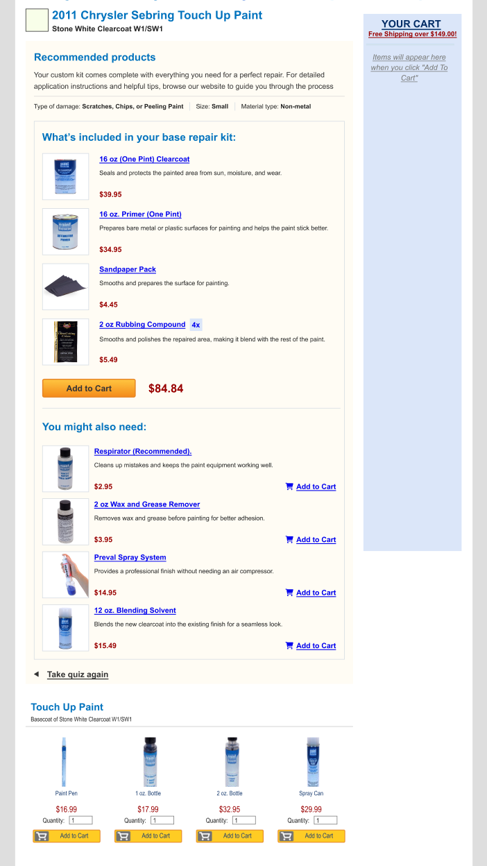 We discovered many users were experiencing decision paralysis on PaintScratch's product pages